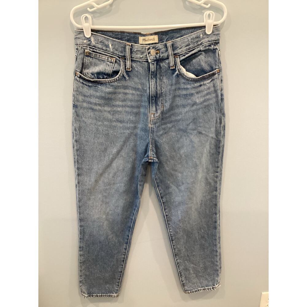 Madewell The Mom Jean Womens 28 Classic Preppy Light Wash Crop Denim Gorpcore